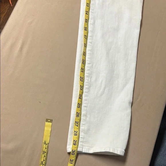 NYDJ Sheri Slim White Straight Leg Denim Jeans Size 8 - Picture 5 of 5